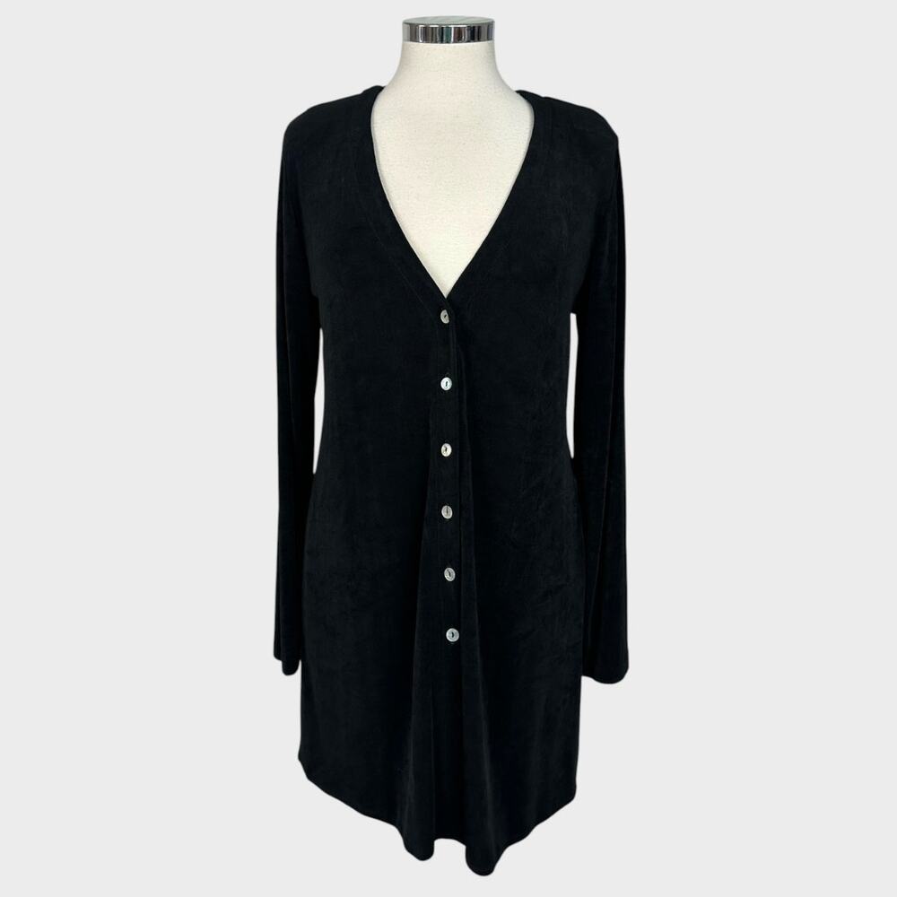 Rabbit Rabbit Rabbit Designs Size 8 V Neck Button Front Long Cardigan Acetate